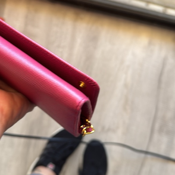 Prada wallet on chain rose / pink /authentic 100% - Picture 10 of 12